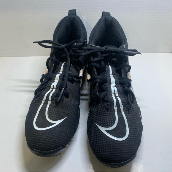 Nike Alpha Fast Flex Size 8.5 Black White Football Cleats - Picture 3 of 9